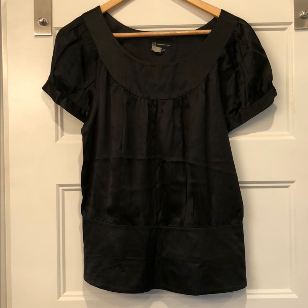 Black Silk Blouse, Size 6